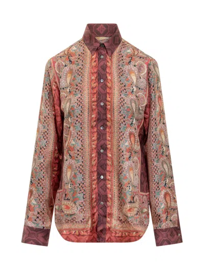 Pierre-louis Mascia Multicolour Regular Paisley Shirt In Red