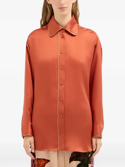 Pierre-louis Mascia Mutka Long-sleeve Shirt In Red