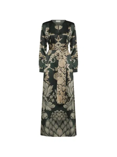 Pierre-louis Mascia Mutka Maxi Dress In Green