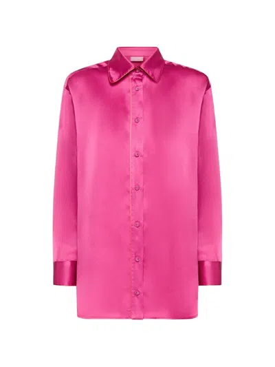 Pierre-louis Mascia Mutka Silk Shirt In Pink