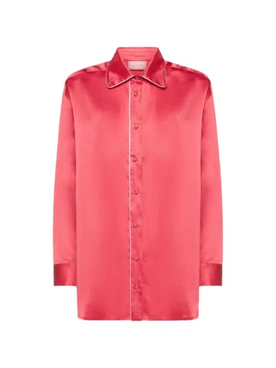 Pierre-louis Mascia Mutka Silk Shirt In Red