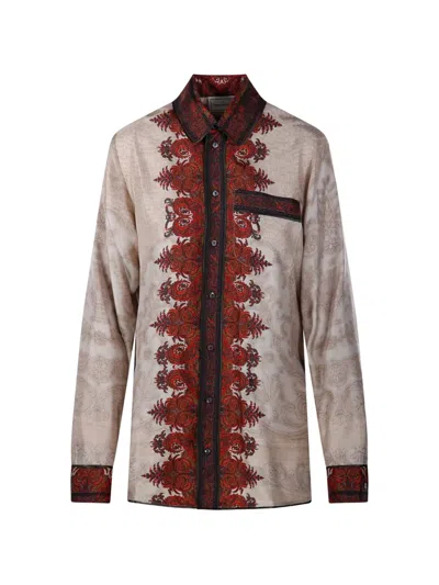 Pierre-louis Mascia Paisley-print Button-down Shirt In Neutral