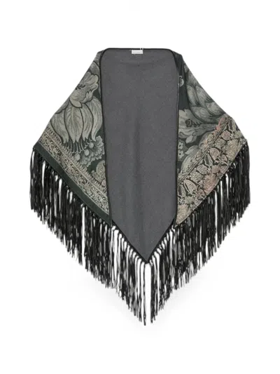 Pierre-louis Mascia Pancake Fringed Floral-print Shawl In Multi