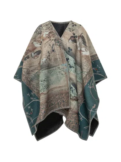 Pierre-louis Mascia Pancake Graphic-print Cape In Multi