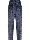 Pierre-louis Mascia Leopard-pattern Drawstring Trousers In Blue