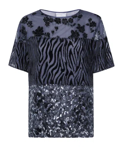 Pierre-louis Mascia Patchwork T-shirt In Purple