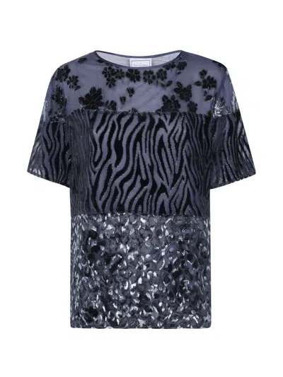 Pierre-louis Mascia Patchwork T-shirt In Purple