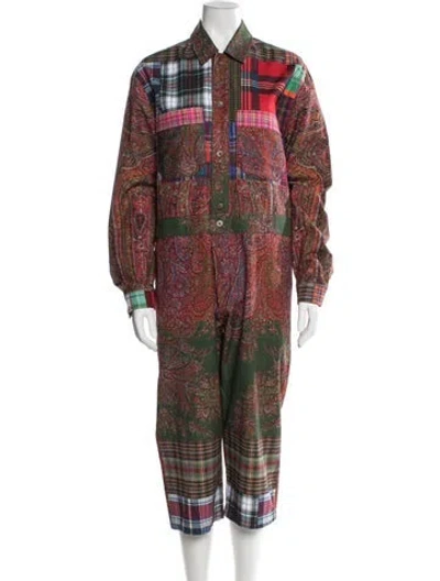 Pre-owned Pierre-louis Mascia Patterned Jumpsuit In Red
