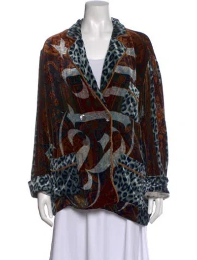 Pre-owned Pierre-louis Mascia Patterned Long Sleeve Top In Multi