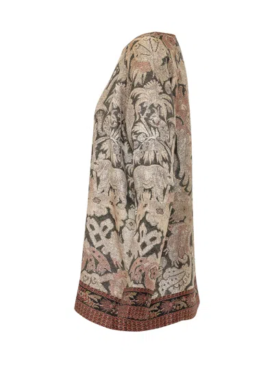 Pierre-louis Mascia Pierre Louis Mascia Aloe Silk-blend Mini Long Sleeve Shirt In Beige