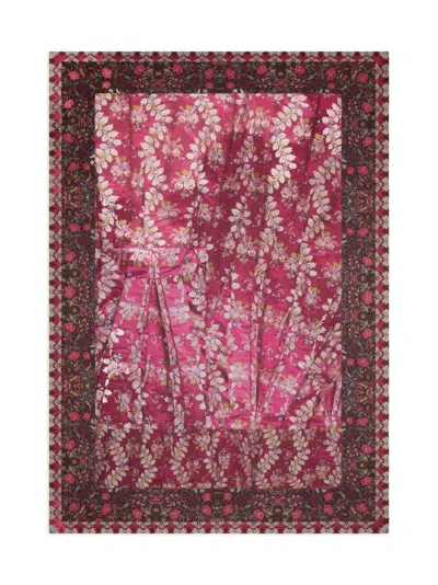 Pierre-louis Mascia Pierre Louis Mascia Printed Silk And Cotton Scarf In Pink
