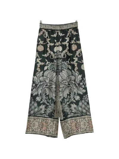 Pierre-louis Mascia Pierre Louis Mascia Printed Silk Trousers In Multi