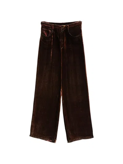Pierre-louis Mascia Pierre Louis Mascia Velvet Finish Five Pockets In Burgundy
