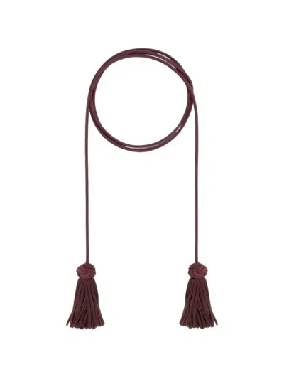 Pierre-louis Mascia Plmbelt Tassel-accented Rope Belt In Brown
