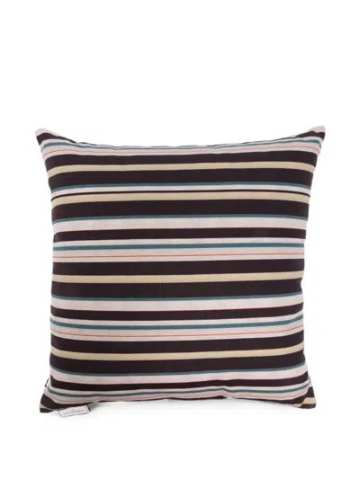 Pierre-louis Mascia Primula Striped Zip-fastening Cushion In Black