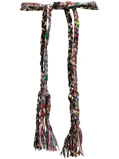 Pierre-louis Mascia Double-strap Multicolour Rope Belt In Mehrfarbig