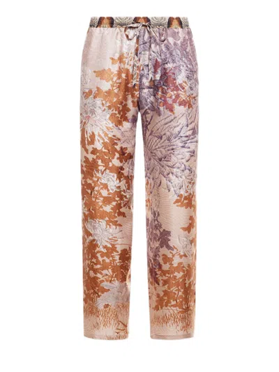 Pierre-louis Mascia Relaxed Fit Straight-leg Trousers With Botanical Tapestry Pattern In Multi