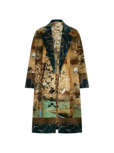 Pierre-louis Mascia Revdox Floral-print Coat In Multi