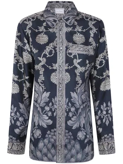 Pierre-louis Mascia Shirt Long Sleeves "aloes" In Black