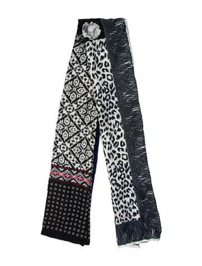 Pre-owned Pierre-louis Mascia Silk Animal Print Scarf In Multi