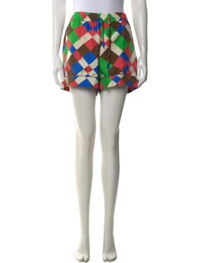 Pre-owned Pierre-louis Mascia Silk Mini Shorts In Multi