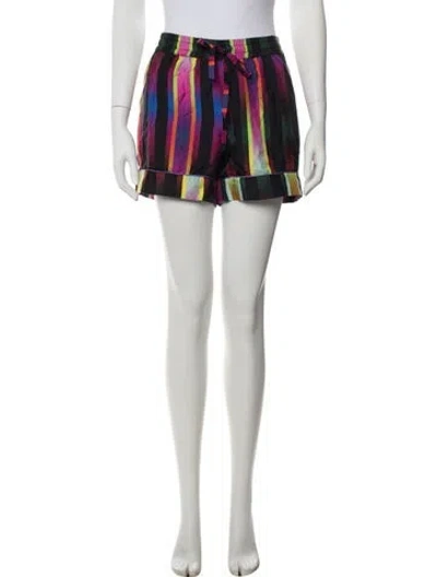 Pre-owned Pierre-louis Mascia Silk Mini Shorts In Multicolor