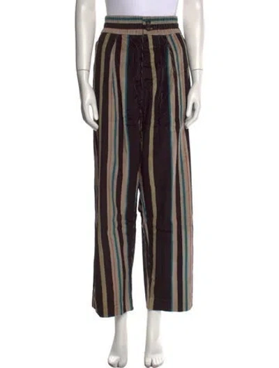 Pre-owned Pierre-louis Mascia Striped Wide Leg Pants W/ Tags In Neutral