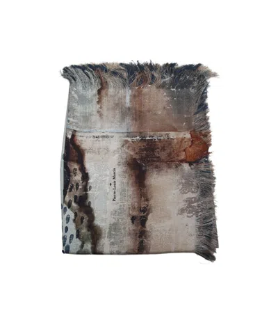 Pierre-louis Mascia Abstract-print Frayed Scarf In Multi