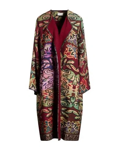 Pierre-louis Mascia Woman Overcoat & Trench Coat Garnet Size S/m Wool In Multi