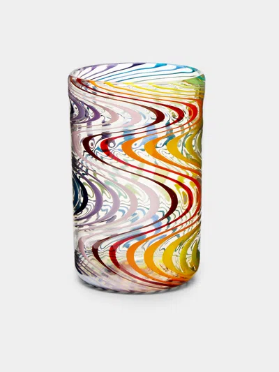 Pierrot Doremus Wave Filigrane Hand-blown Glass Tumblers (set Of 2) In Multi