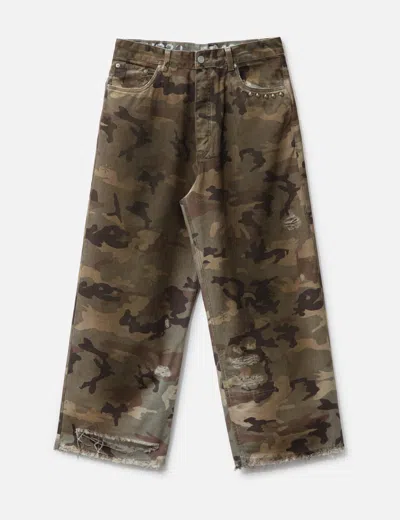 Piet Distressed Camo Oversized Denim In Multi