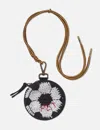 Piet Football Crochet Coin Pouch In Black