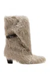 Piéton Épisode Keta Fur Folding Knee Boots