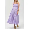 Pietro Brunelli Maternity Cotton & Linen Maternity Maxi Dress In Light/pastel Purple