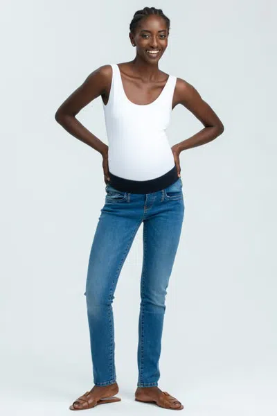 Pietro Brunelli Maternity Cool Girl Slim Fit Maternity Jeans In Medium Light St