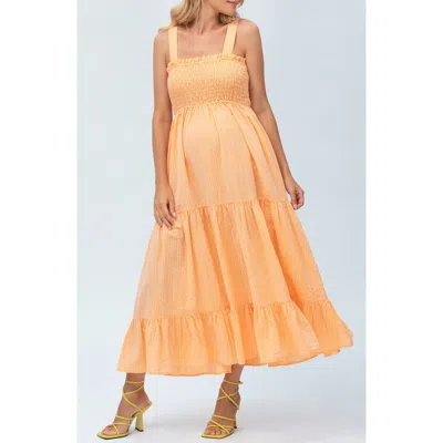 Pietro Brunelli Maternity Cotton & Linen Maternity Maxi Dress