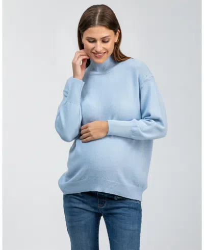 PIETRO BRUNELLI MATERNITY MATERNITY RELAXED TURTLENECK REGINA SWEATER WITH LONG SLEEVES