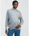 Pietro Brunelli Maternity Maternity Relaxed Turtleneck Regina Sweater With Long Sleeves In Gray