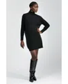 Pietro Brunelli Maternity Maternity Sweater Mini Dress Felicia With Turtleneck In Black