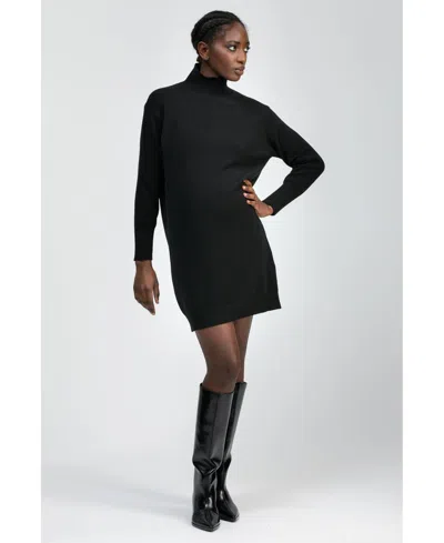 PIETRO BRUNELLI MATERNITY MATERNITY SWEATER MINI DRESS FELICIA WITH TURTLENECK