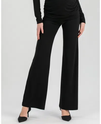 PIETRO BRUNELLI MATERNITY MATERNITY TRAVIS TROUSERS WITH RUCHED WAIST AND FLARED FIT