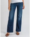 Pietro Brunelli Maternity Over The Bump Wide Leg Maternity Dad Jeans In Dark Blue