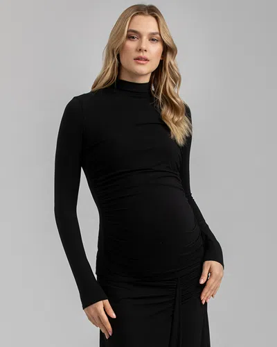 PIETRO BRUNELLI MATERNITY MATERNITY RUCHED SOFT BAMBOO JERSEY OLIMPIA TOP