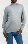 Pietro Brunelli Maternity Maternity Relaxed Turtleneck Regina Sweater With Long Sleeves In Gray