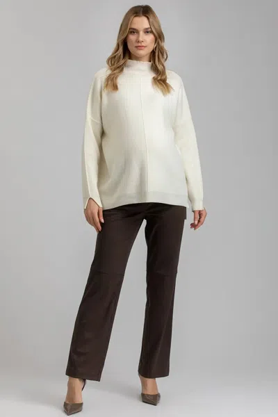 Pietro Brunelli Maternity Romeo | Maternity Pants In Brown Vegan Leather In Multi