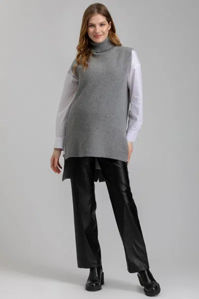 Pietro Brunelli Maternity Romeo | Pantaloni Premaman In Pelle Vegana Nero In Multi