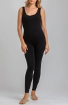 Pietro Brunelli Maternity Scoop Neck Maternity Jumpsuit In Black
