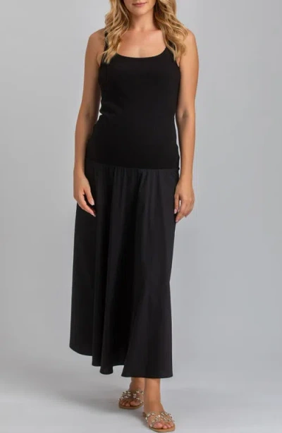 Pietro Brunelli Maternity Sleeveless Drop Waist Maternity Dress