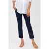 Pietro Brunelli Maternity Maternity Super Stretch Straight Slim Fit Elwood Trousers In Blue