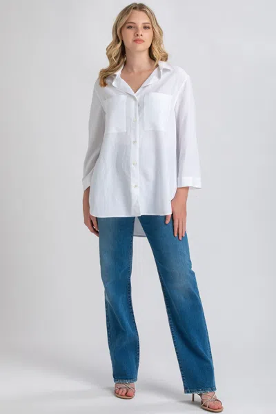 Pietro Brunelli Maternity Straight Ankle Wb09 | Straight Leg Maternity Jeans In White